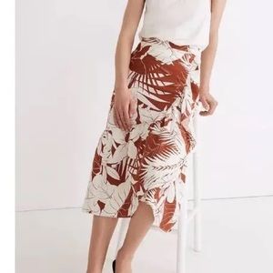 MADEWELL Retro Hawaiian print MIDI skirt | size 0